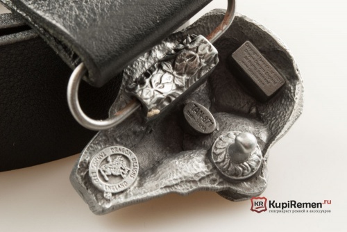 Кожаный ремень с пряжкой "3D SKULL" (Череп 3D) - kupiremen.ru