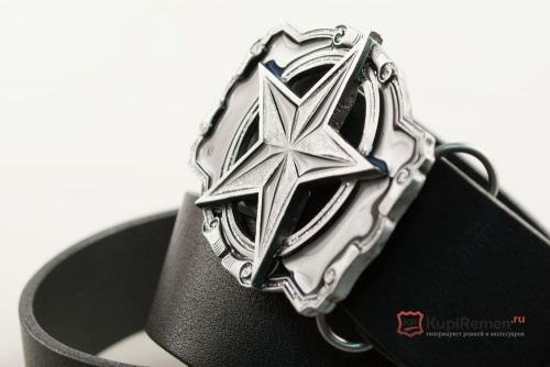 Кожаный ремень с пряжкой "NAUTICAL STAR" (Путеводная звезда) - kupiremen.ru