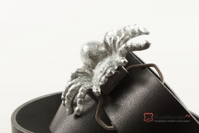 Кожаный ремень с пряжкой "SPIDER" (Паук) 3D - kupiremen.ru