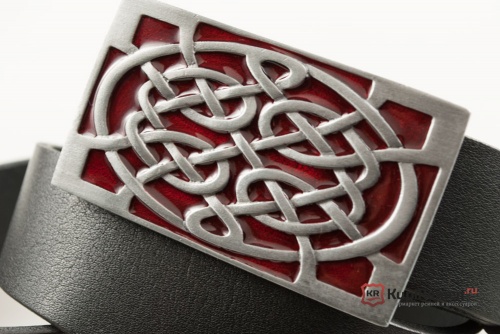 Кожаный ремень с пряжкой "CELTIC KNOT" (Кельтский узел) - kupiremen.ru
