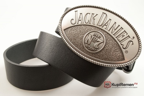 Кожаный ремень с пряжкой "JACK DANIEL'S" - kupiremen.ru