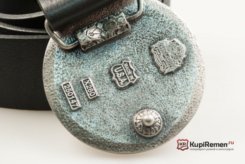 Кожаный ремень с пряжкой "Крест Пацифик" - kupiremen.ru