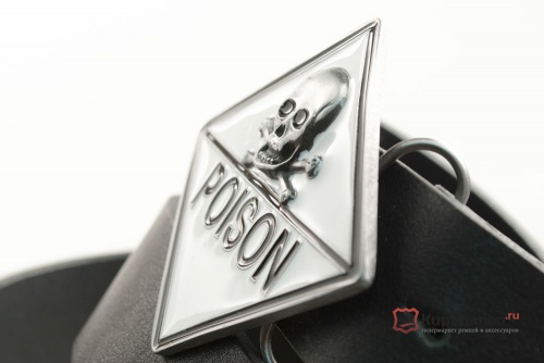 Кожаный ремень с пряжкой "POISON" (Яд) - kupiremen.ru