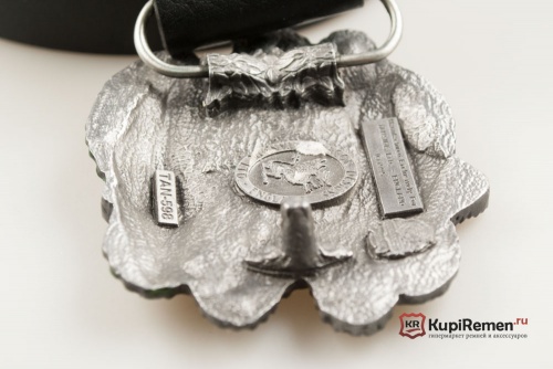 Кожаный ремень с пряжкой "Рыбы" 3D - kupiremen.ru