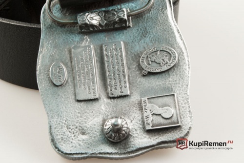 Ремень кожаный с прягой  "Ковбойский узор" - kupiremen.ru