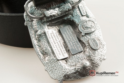 Кожаный ремень с пряжкой "Дракон и рыцарь" 3D - kupiremen.ru