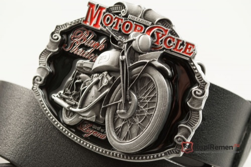 Кожаный ремень с пряжкой "H.R.D. VINCENT MOTO" (Винсент) 3D - kupiremen.ru