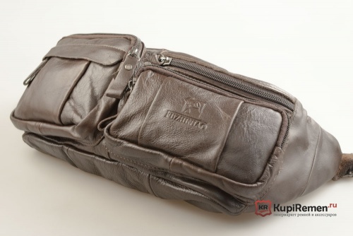 Большая сумка на пояс из натуральной кожи Fuzhiniao - kupiremen.ru