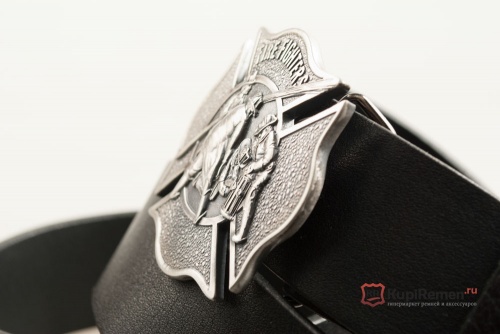 Кожаный ремень с пряжкой "FIRE FIGHTER" (пожарный) - kupiremen.ru