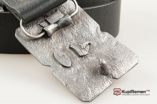 Кожаный ремень с пряжкой "Ромбовый орнамент" - kupiremen.ru