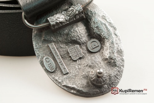 Кожаный ремень с пряжкой "Викинг" - kupiremen.ru