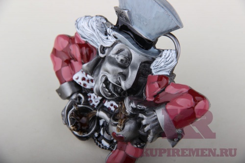 Кожаный ремень с пряжкой "THE MAD HATTER" - kupiremen.ru