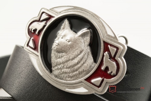 Кожаный ремень с пряжкой "WOLF HEAD" (Голова волка) 3D - kupiremen.ru