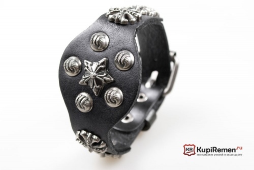 Браслет на руку с узорными клёпками - kupiremen.ru