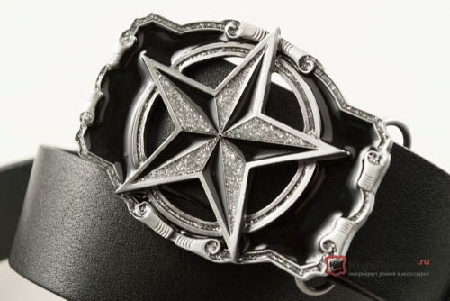 Кожаный ремень с пряжкой "NAUTICAL STAR" (Путеводная звезда) - kupiremen.ru