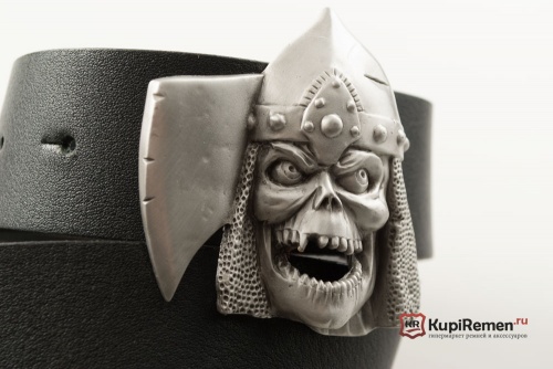 Кожаный ремень с пряжкой "VIKING - AXE" - kupiremen.ru