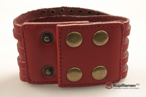 Широкий браслет с клёпками - kupiremen.ru