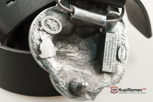 Кожаный ремень с пряжкой "VIKING SKULL" (Череп в шлеме викинга) 3D - kupiremen.ru