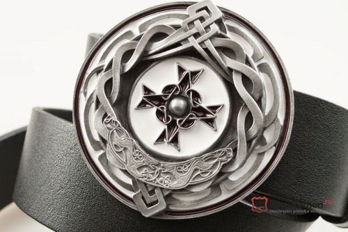 Кожаный ремень с пряжкой "CELTIC CROSS" (Кельтский крест) 3D  - kupiremen.ru