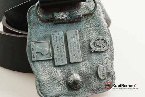 Кожаный ремень с пряжкой "7A UNION" (Союз 7А) - kupiremen.ru