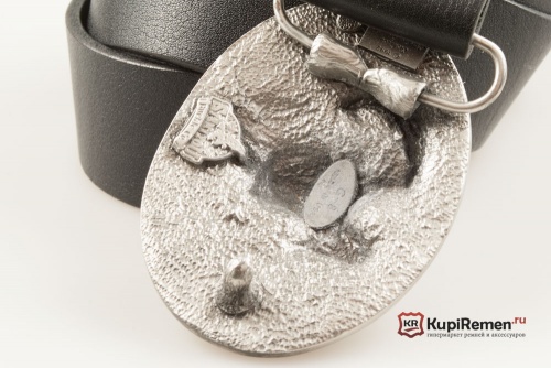 Кожаный ремень с пряжкой "Горный козёл" 3D - kupiremen.ru