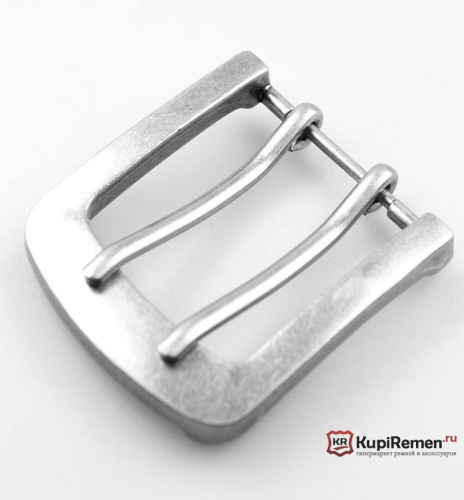 Двухшпеньковая пряжка DOUBLE SILVER для джинсового ремня 40 мм - kupiremen.ru