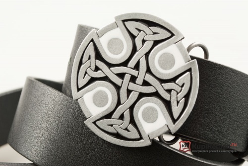 Кожаный ремень с пряжкой "CELTIC CROSS" (Кельтский узорный крест) - kupiremen.ru