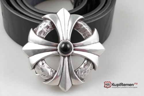 Пряжка для ремня Крест из лилий - kupiremen.ru