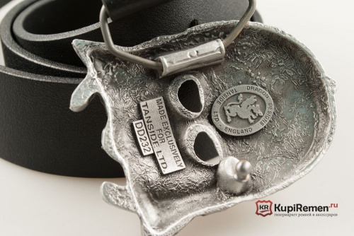 Кожаный ремень с пряжкой "SUTTON HOO VIKING MASK" - kupiremen.ru