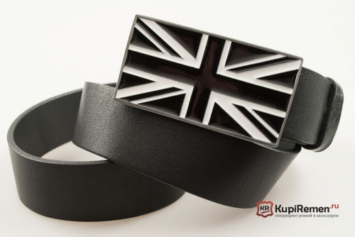 Ремень с пряжкой "UNION JACK FLAG" (Английский флаг) - kupiremen.ru