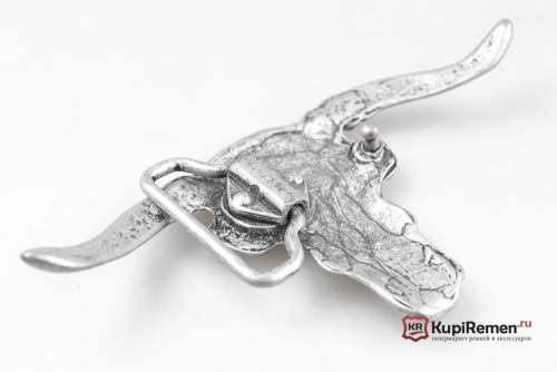 Пряжка для ремня "Череп буйвола" - kupiremen.ru
