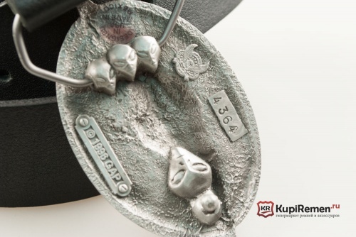 Кожаный ремень с пряжкой "UFO" (НЛО) - kupiremen.ru