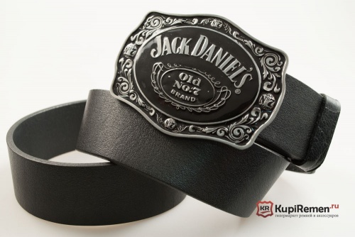 Кожаный ремень с пряжкой "JACK DANIEL'S" - kupiremen.ru