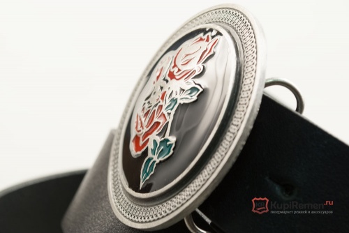 Кожаный ремень с пряжкой "CELTIC ROSE" (Кельтская роза) - kupiremen.ru