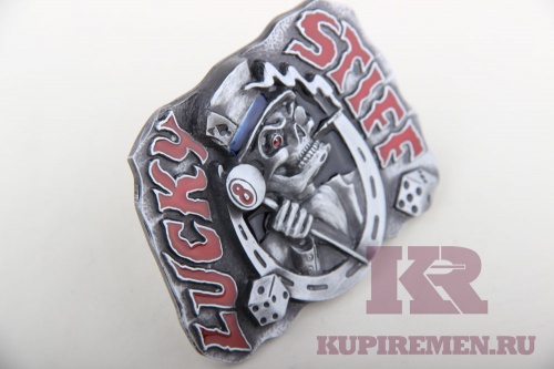 Кожаный ремень с пряжкой "Lucky stiff" - kupiremen.ru