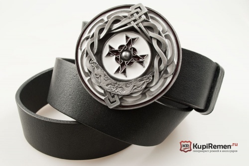 Кожаный ремень с пряжкой "CELTIC CROSS" (Кельтский крест) 3D  - kupiremen.ru