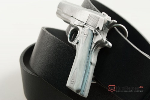Ремень с пряжкой "COLT 45 (MODERN AUTOMATIC)" (Кольт) 3D - kupiremen.ru