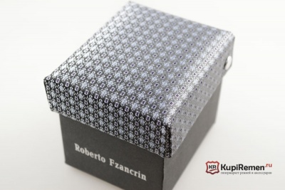 Узкий серый галстук в коробке Roberto Fzancrin - kupiremen.ru