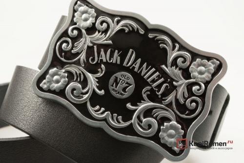 Кожаный ремень с пряжкой "JACK DANIEL'S" - kupiremen.ru