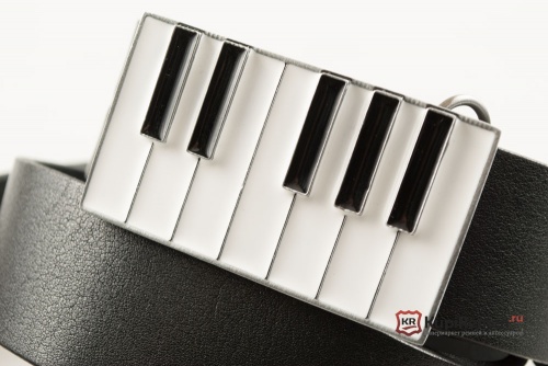 Кожаный ремень с пряжкой "KEY BOARD" (Клавиши фортепиано) - kupiremen.ru