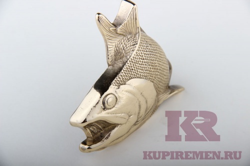 Кожаный ремень с пряжкой "GOLDEN FISH" (Золотая рыбка) - kupiremen.ru