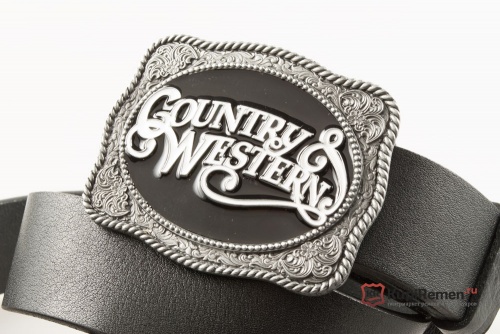 Кожаный ремень с пряжкой "Country Western"  - kupiremen.ru