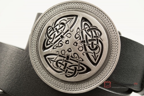 Кожаный ремень с пряжкой "CELTIC DESIGN" (Кельтский узор) - kupiremen.ru