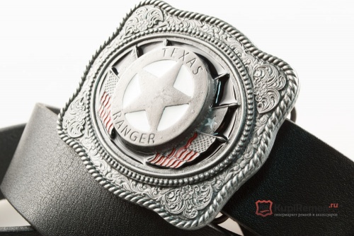 Кожаный ремень с пряжкой "TEXAS RANGER"  - kupiremen.ru