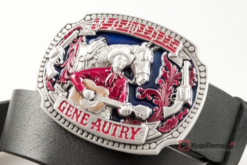 Кожаный ремень с пряжкой "GENE AUTRY" ( Джин Отри) - kupiremen.ru