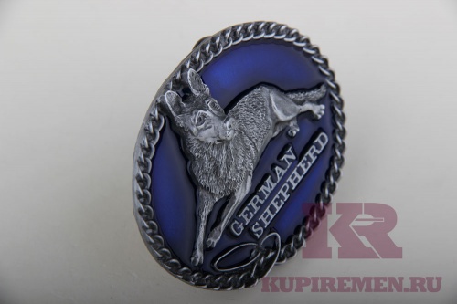 Кожаный ремень с пряжкой "GERMAN SHEPHERD" (немецкая овчарка) - kupiremen.ru