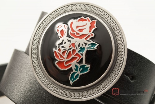 Кожаный ремень с пряжкой "CELTIC ROSE" (Кельтская роза) - kupiremen.ru