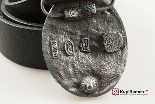 Кожаный ремень с пряжкой "Волк" - kupiremen.ru