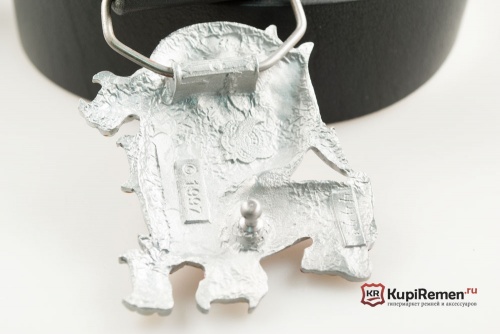 Кожаный ремень с пряжкой "Красный дракон" 3D - kupiremen.ru