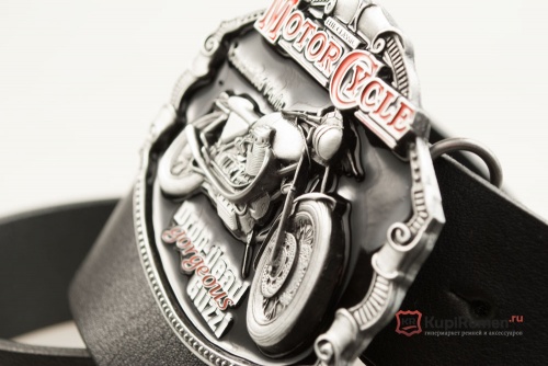 Кожаный ремень с пряжкой "MOTO GUZZI" 3D - kupiremen.ru